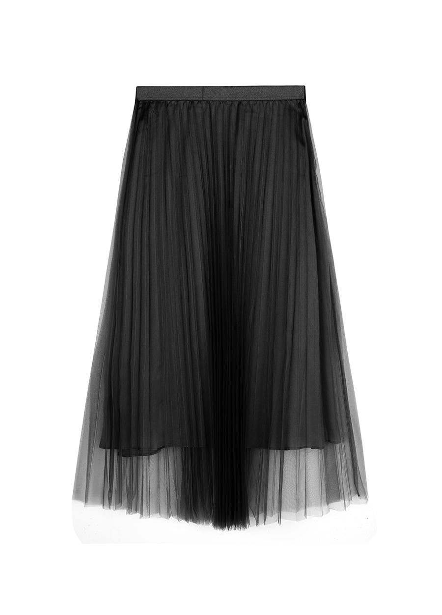 Skirt/JNBY A-line Ruffled Calf-length Skirt