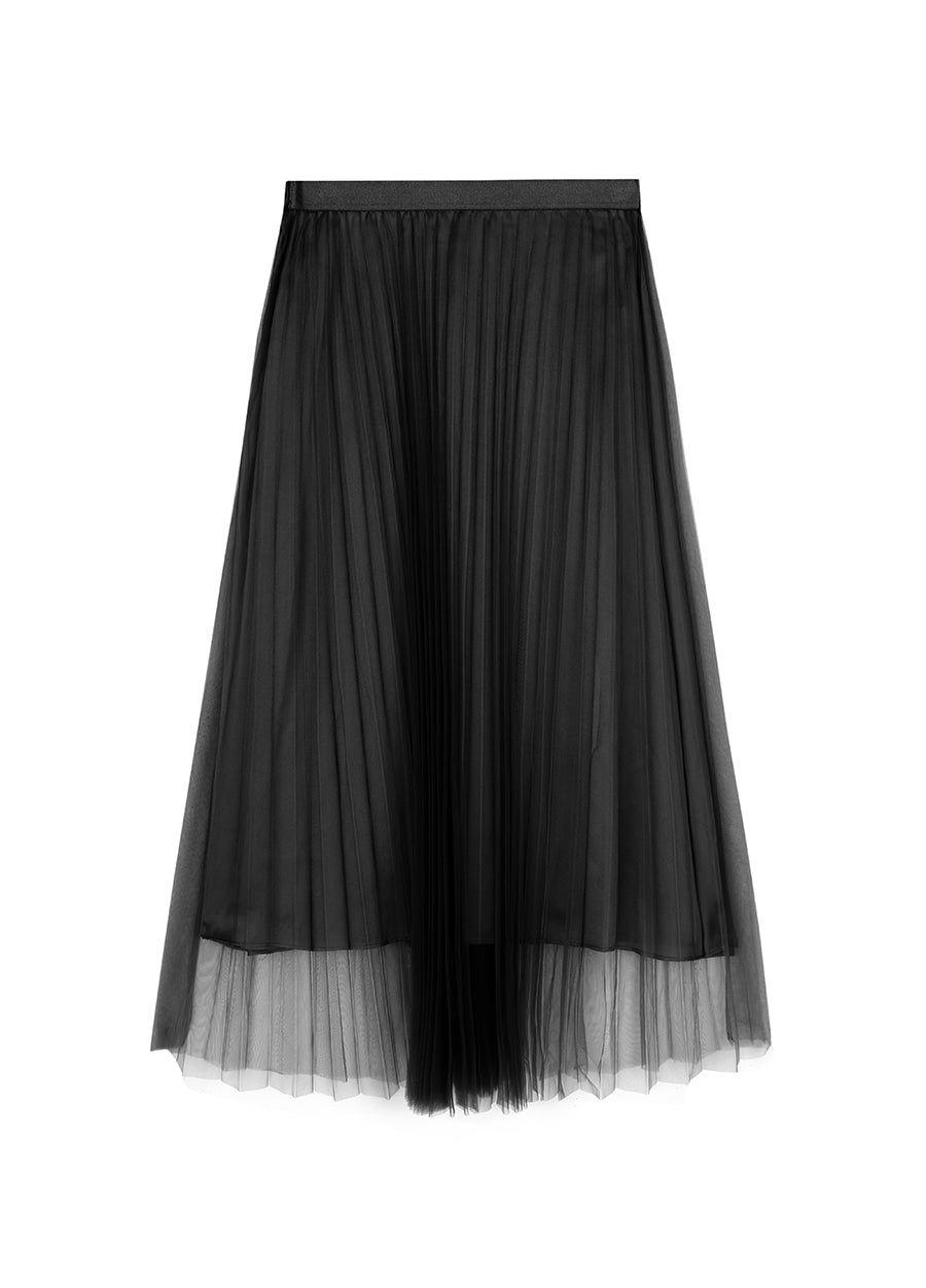 Skirt/JNBY A-line Ruffled Calf-length Skirt