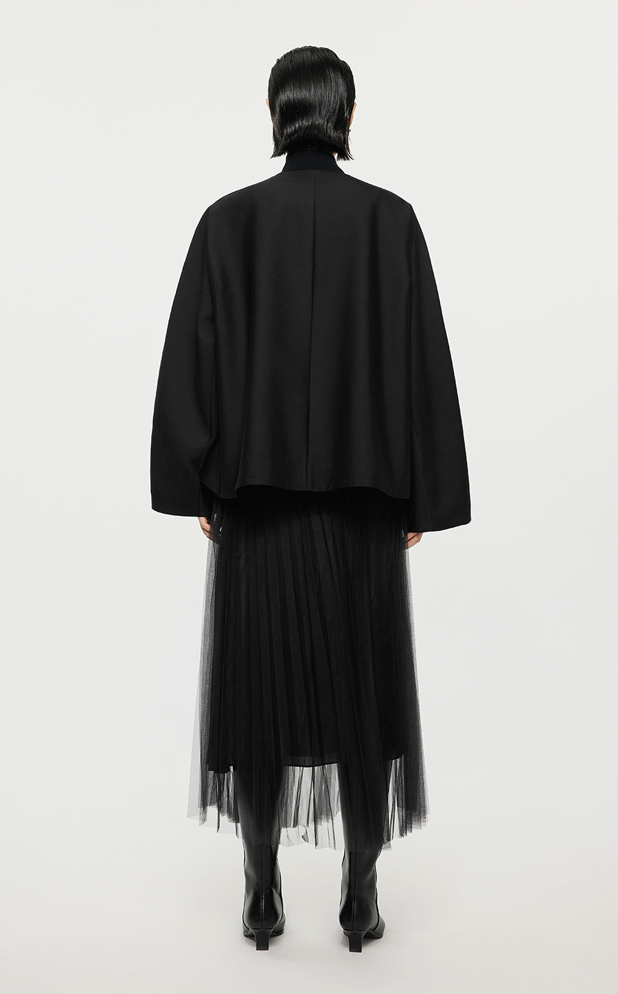 Skirt/JNBY A-line Ruffled Calf-length Skirt