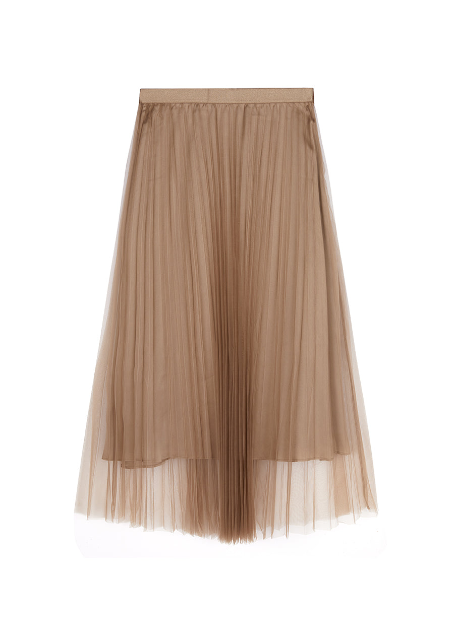 Skirt/JNBY A-line Ruffled Calf-length Skirt