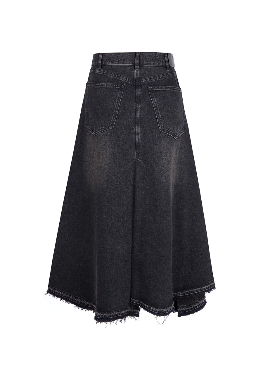 Skirt/JNBY A-line Loose Long Waist Skirt