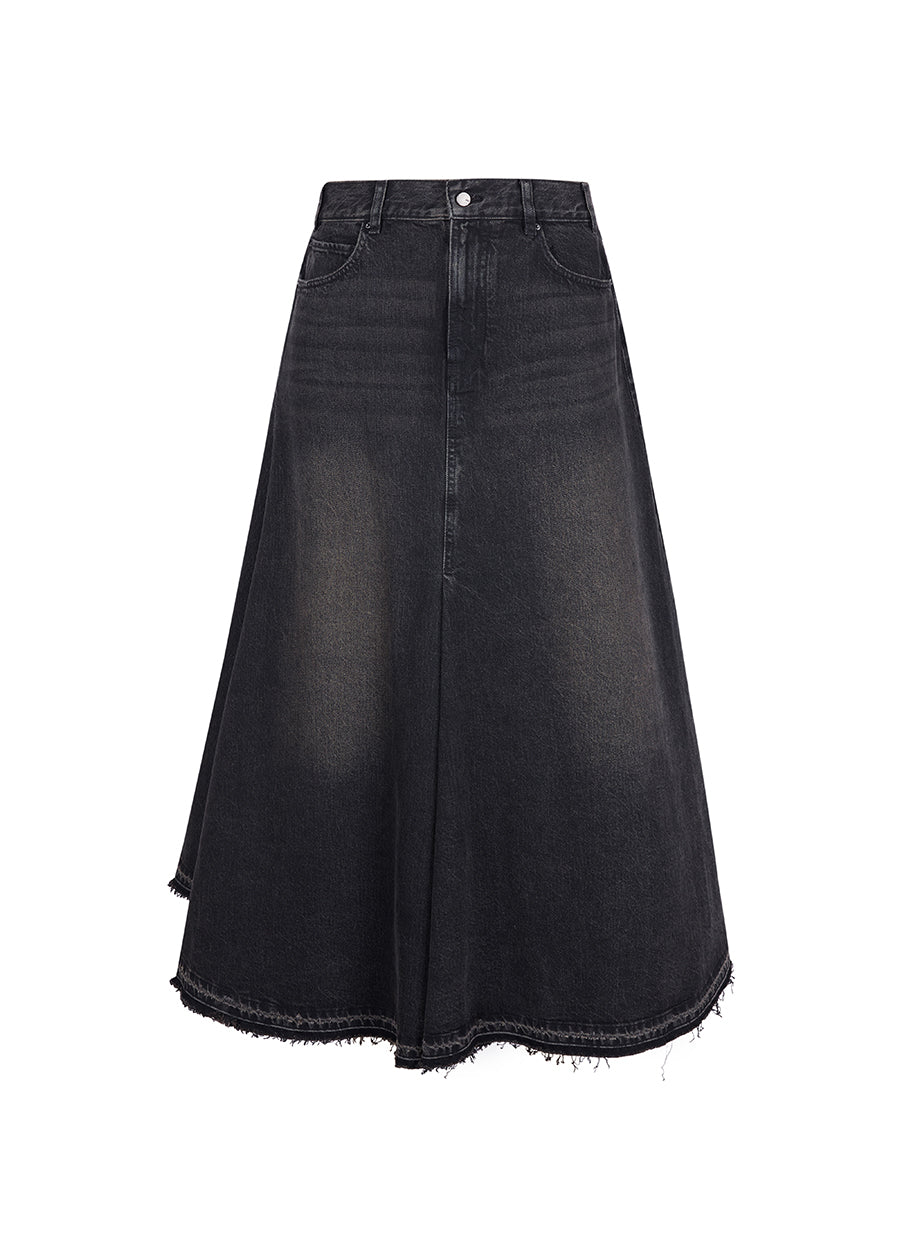 Skirt/JNBY A-line Loose Long Waist Skirt