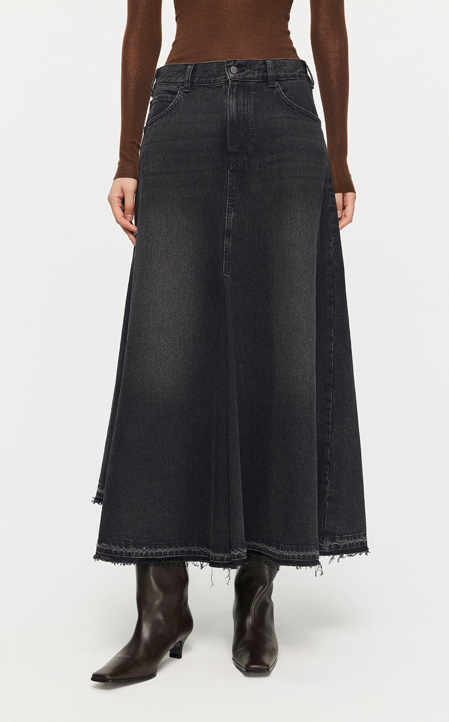 Skirt/JNBY A-line Loose Long Waist Skirt