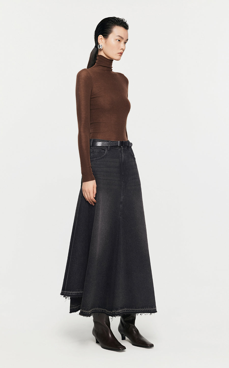 Skirt/JNBY A-line Loose Long Waist Skirt