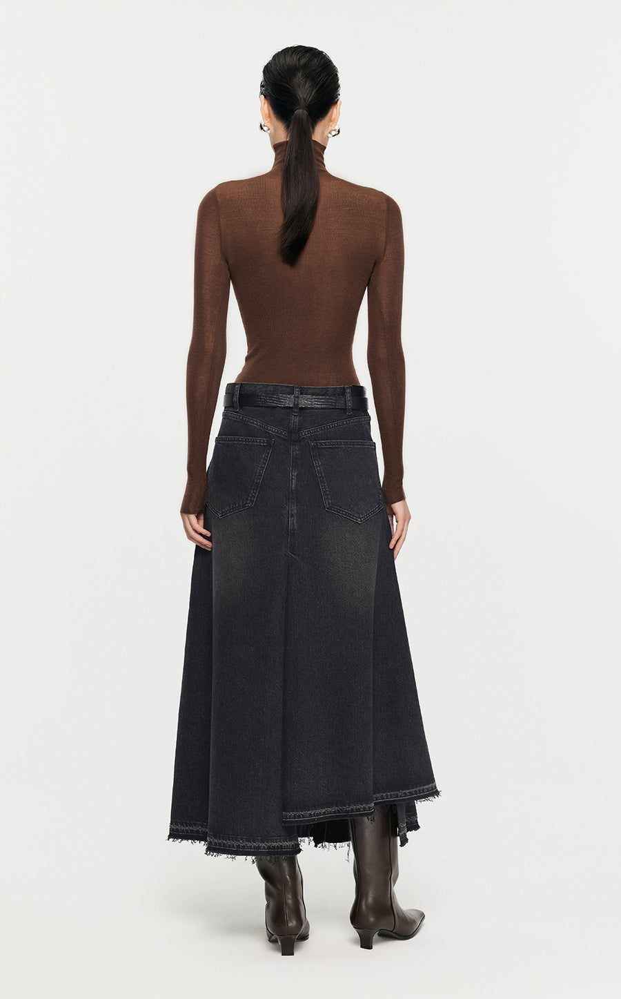 Skirt/JNBY A-line Loose Long Waist Skirt