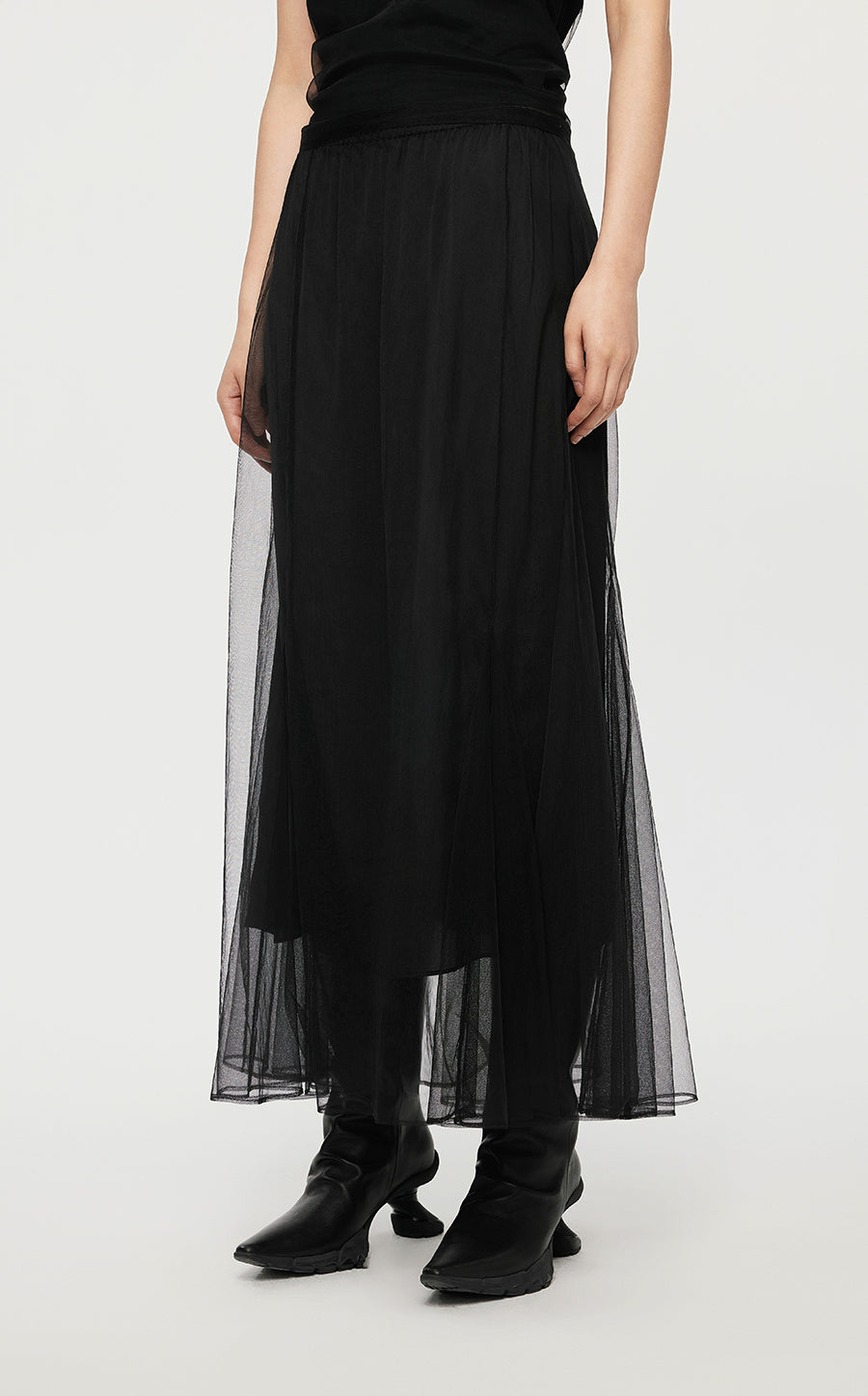 Skirt/JNBY A-line Pleated Long Skirt