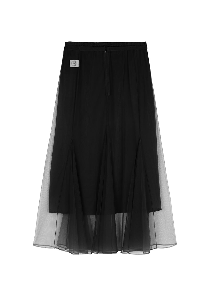 Skirt/JNBY A-line Pleated Long Skirt