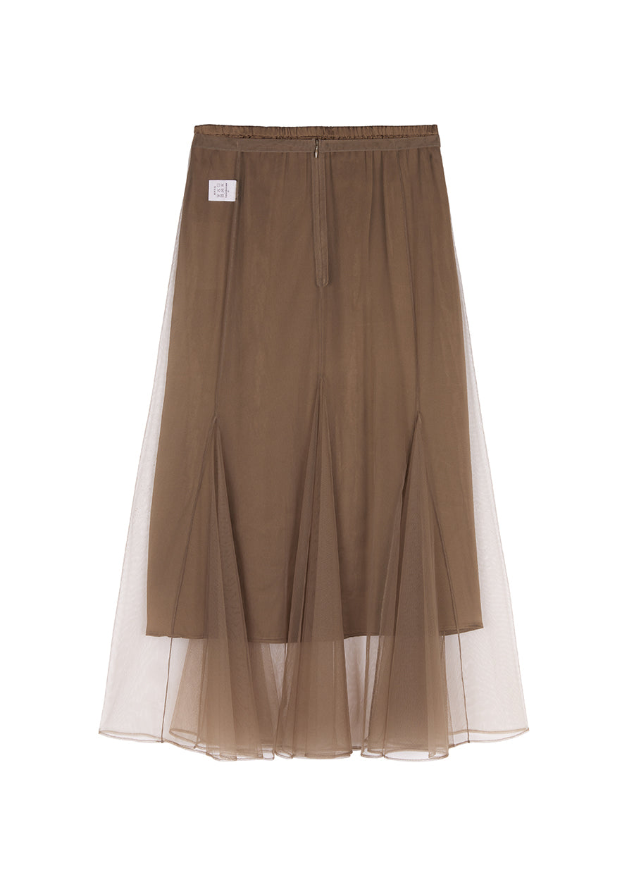 Skirt/JNBY A-line Pleated Long Skirt