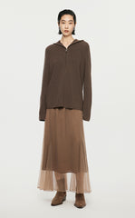 Skirt/JNBY A-line Pleated Long Skirt