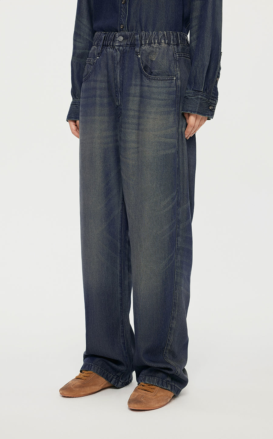 Jeans/JNBY Loose Fitting Long Jeans