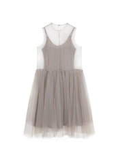 Dresses / JNBY A-line Mesh Above-the-knee Sleeveless Dresses