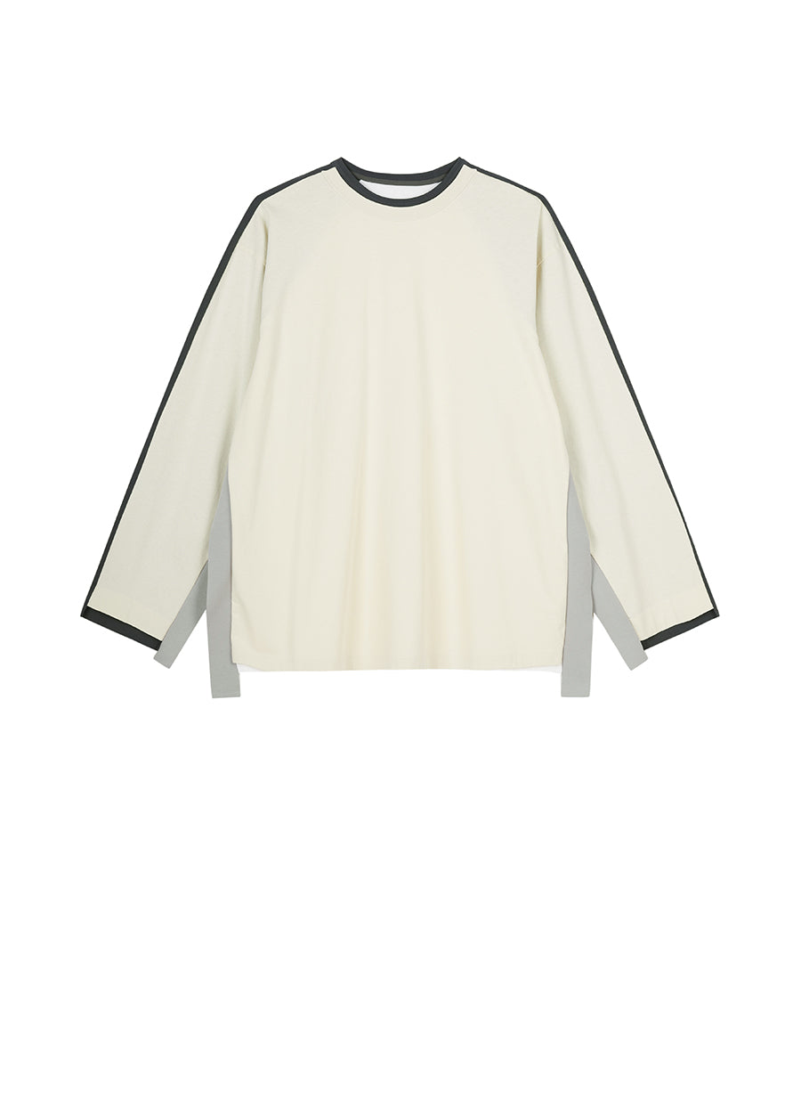 T-Shirt/JNBY Micro Elastic Oversize Long-sleeved Shirt