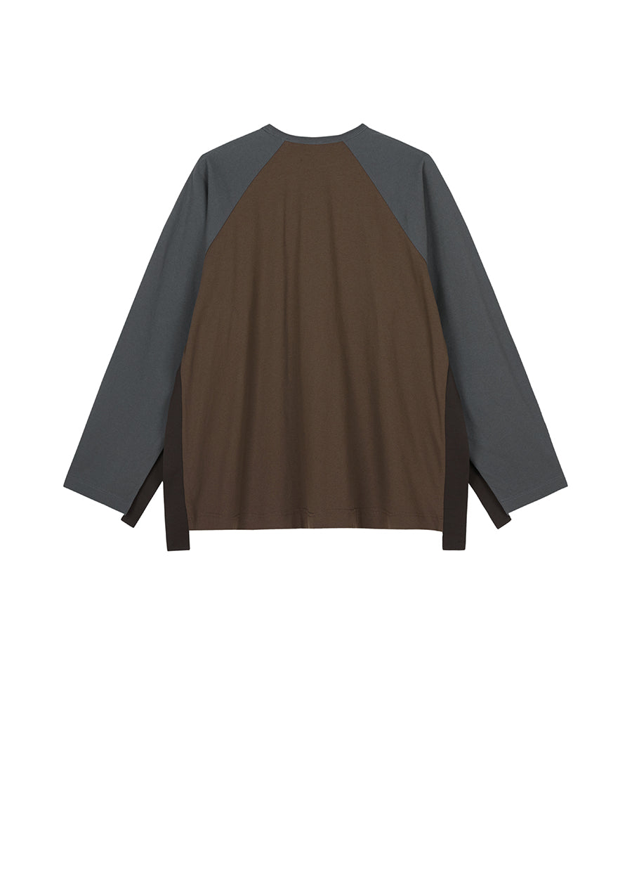 T-Shirt/JNBY Micro Elastic Oversize Long-sleeved Shirt