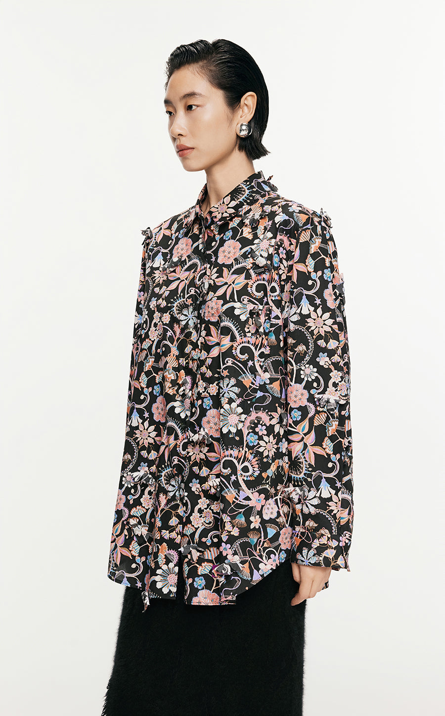 Shirt/JNBY Loose Fitting Pocket Long-sleeved Shirt