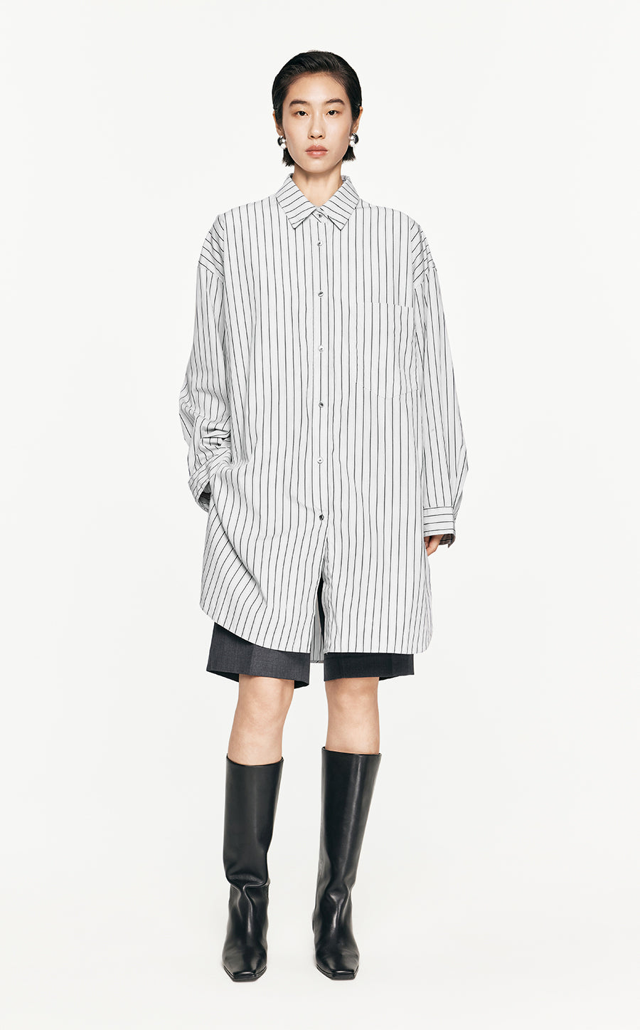 Shirt/JNBY Jacquard Single Breasted Long-sleeved Shirt