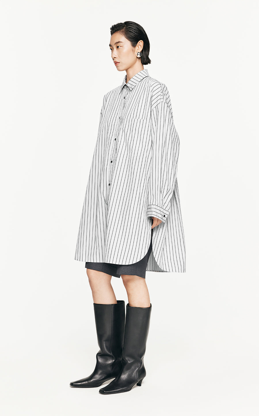 Shirt/JNBY Jacquard Single Breasted Long-sleeved Shirt