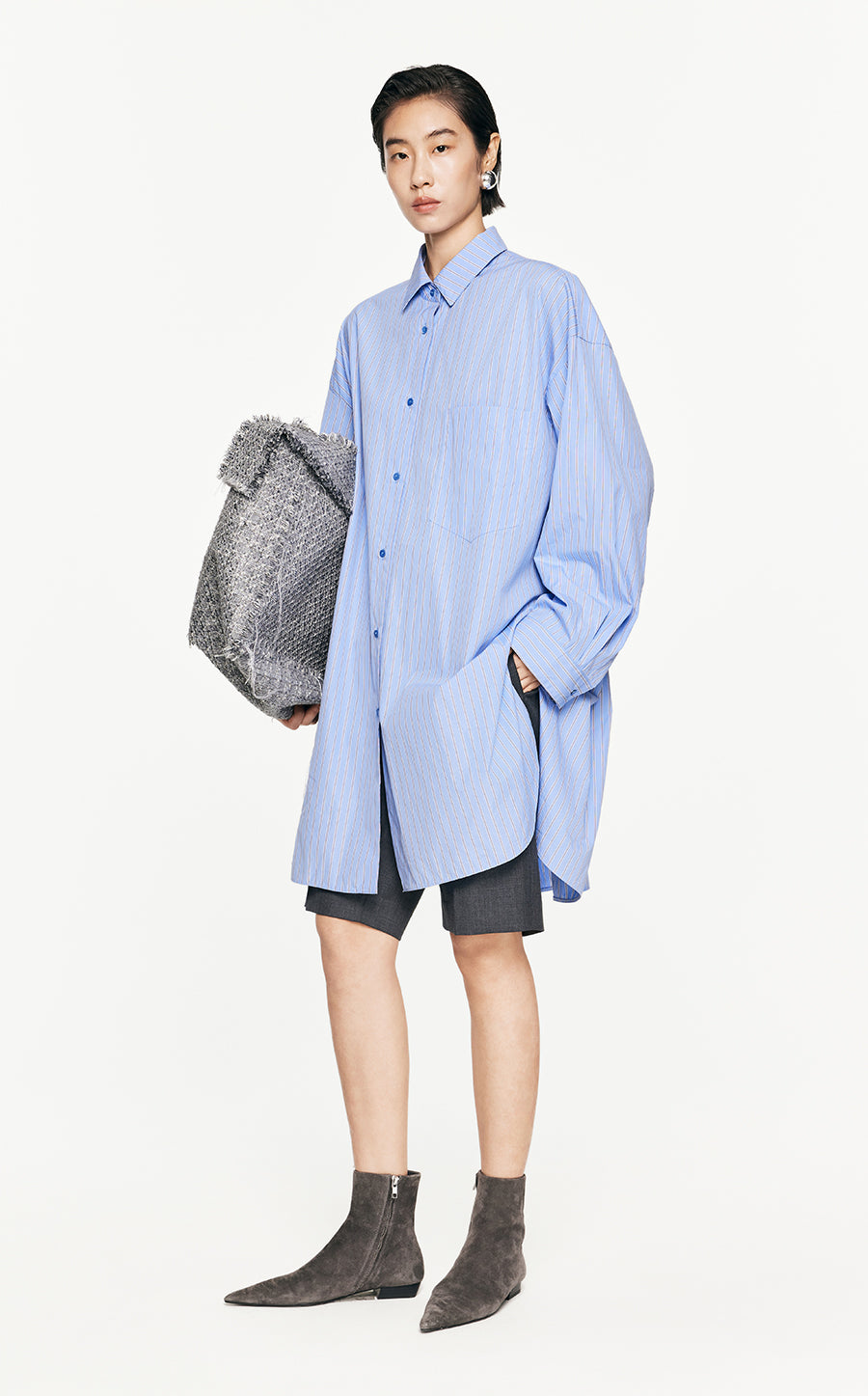 Shirt/JNBY Jacquard Single Breasted Long-sleeved Shirt