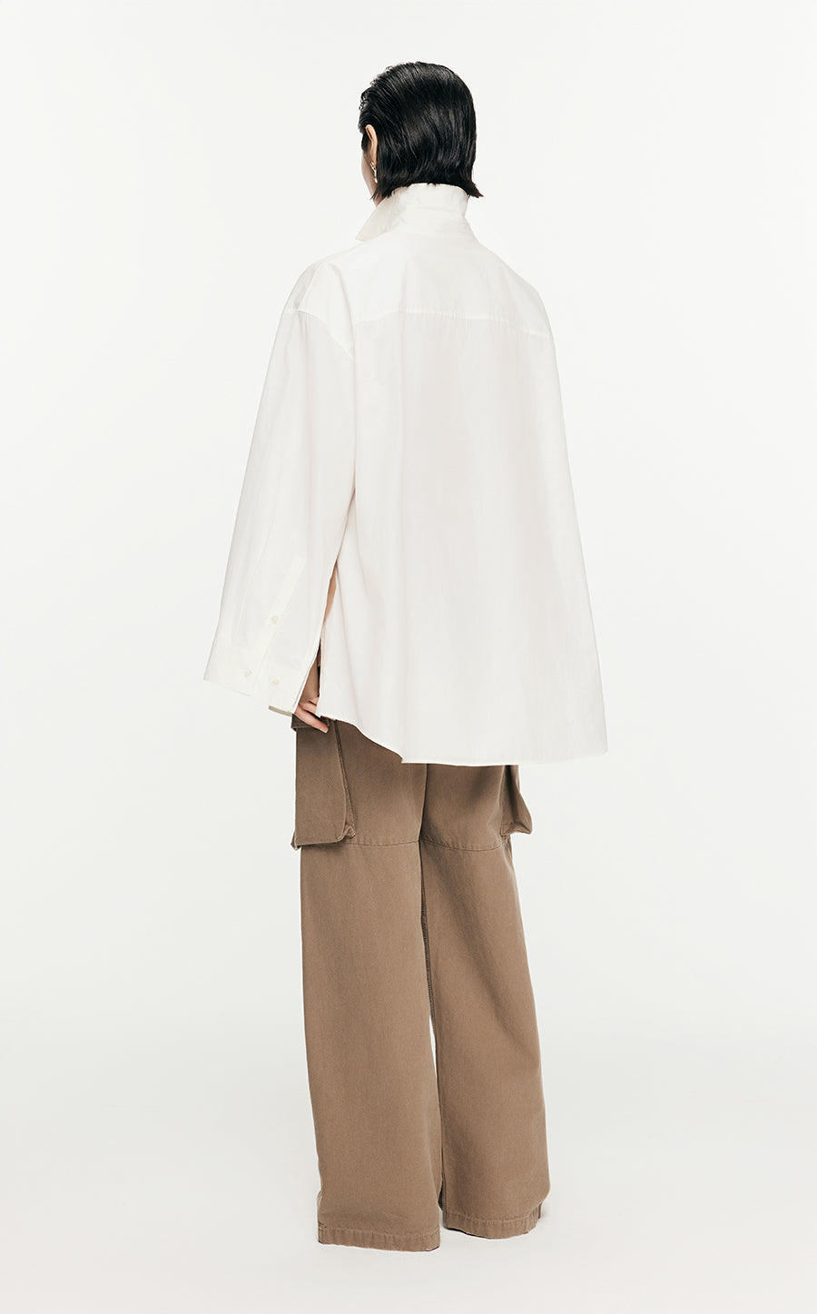 Shirt/JNBY H-line Oversize Poplin Fabric Long-sleeved Shirt