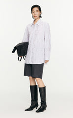 Shirt/JNBY Plain Weave Nail Bead Oversize Long-sleeved Shirt