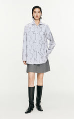 Shirt/JNBY Plain Weave Nail Bead Oversize Long-sleeved Shirt