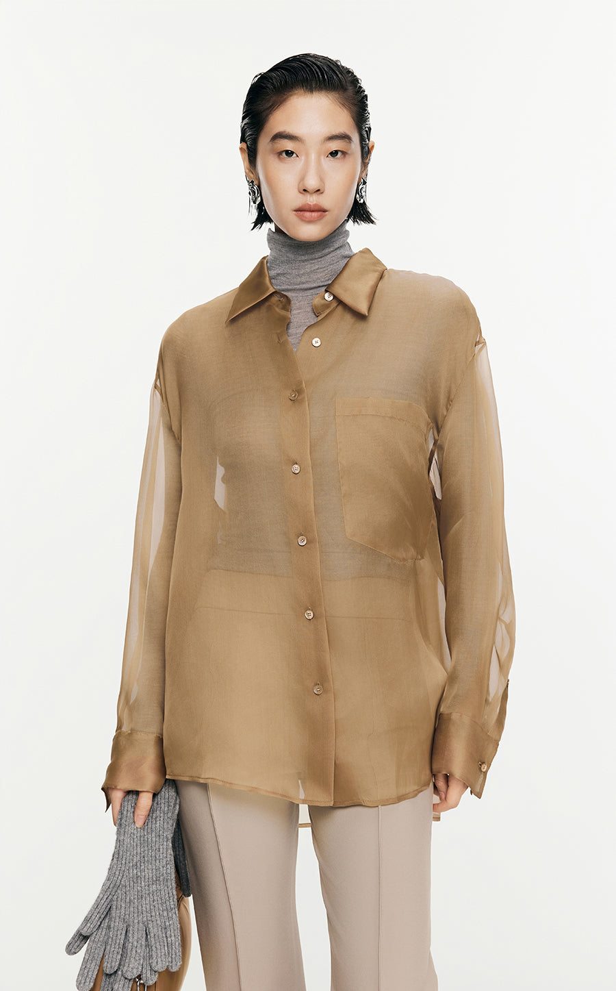 Shirt/JNBY Organza Long-sleeved Shirt