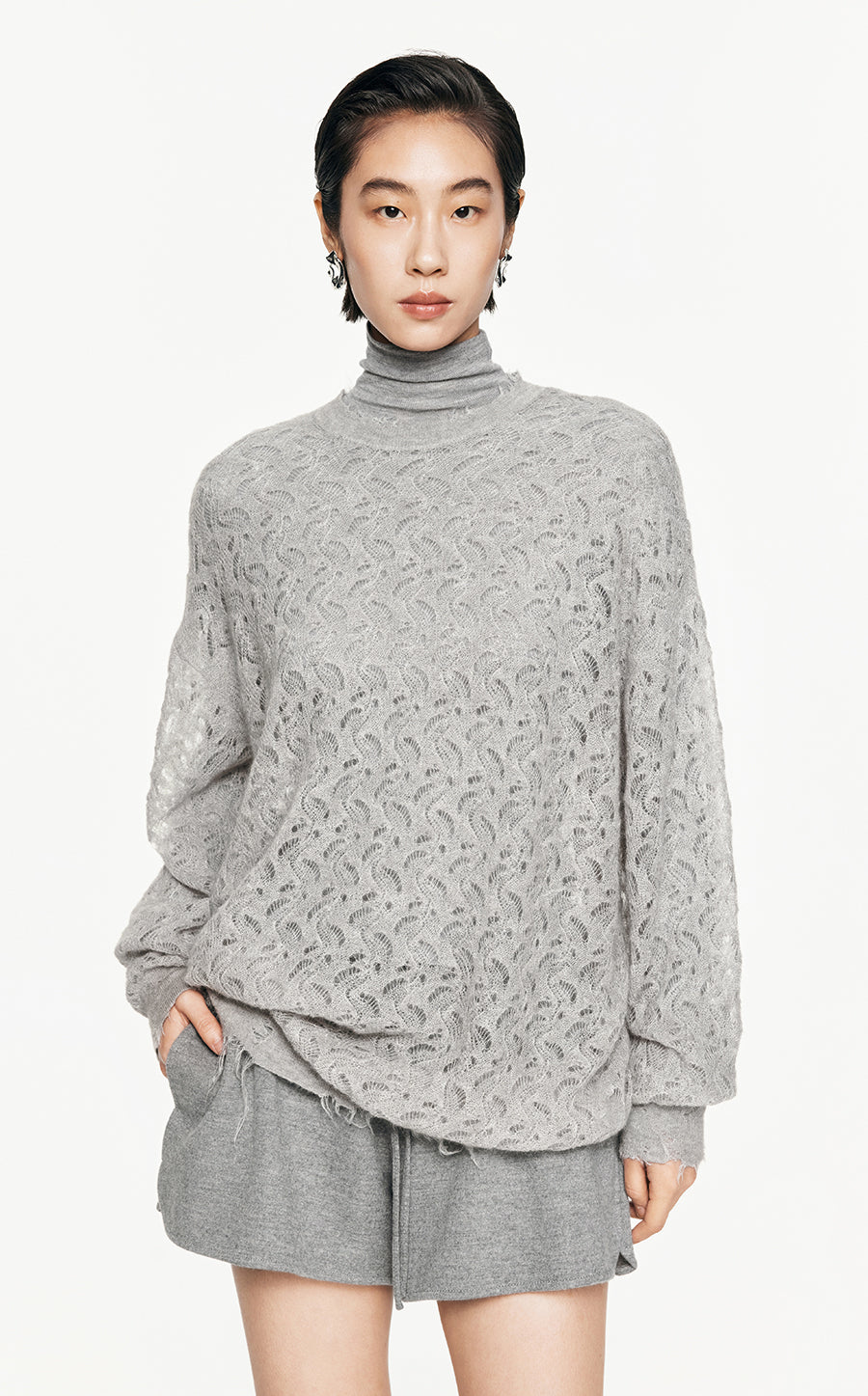 Sweater/JNBY Oversize Long-sleeved Pullover Sweater