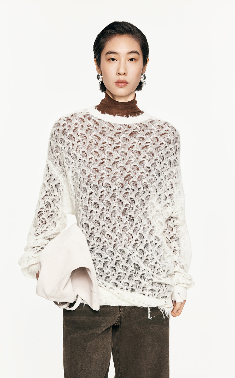 Sweater/JNBY Oversize Long-sleeved Pullover Sweater