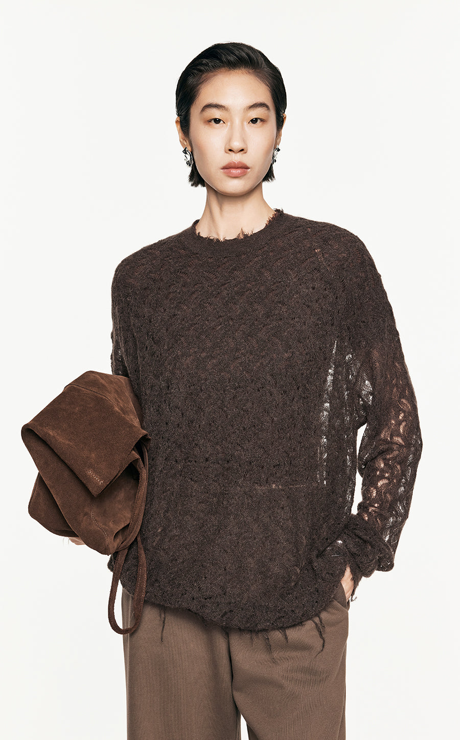 Sweater/JNBY Oversize Long-sleeved Pullover Sweater