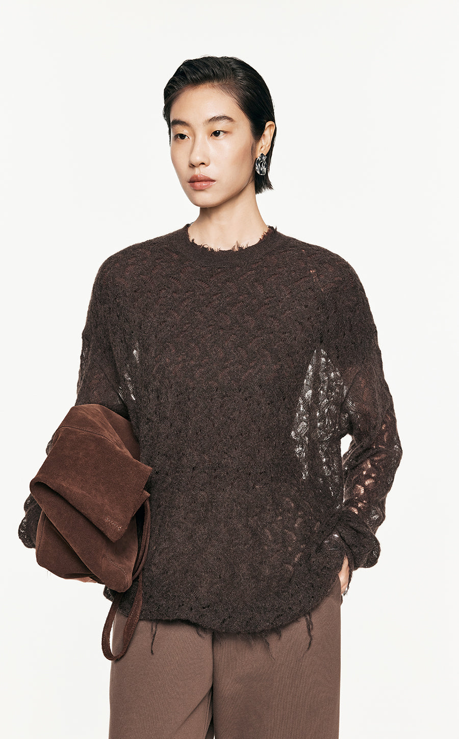 Sweater/JNBY Oversize Long-sleeved Pullover Sweater