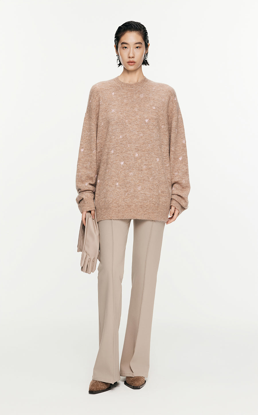 Sweater/JNBY Oversize Long-sleeved Pullover Sweater