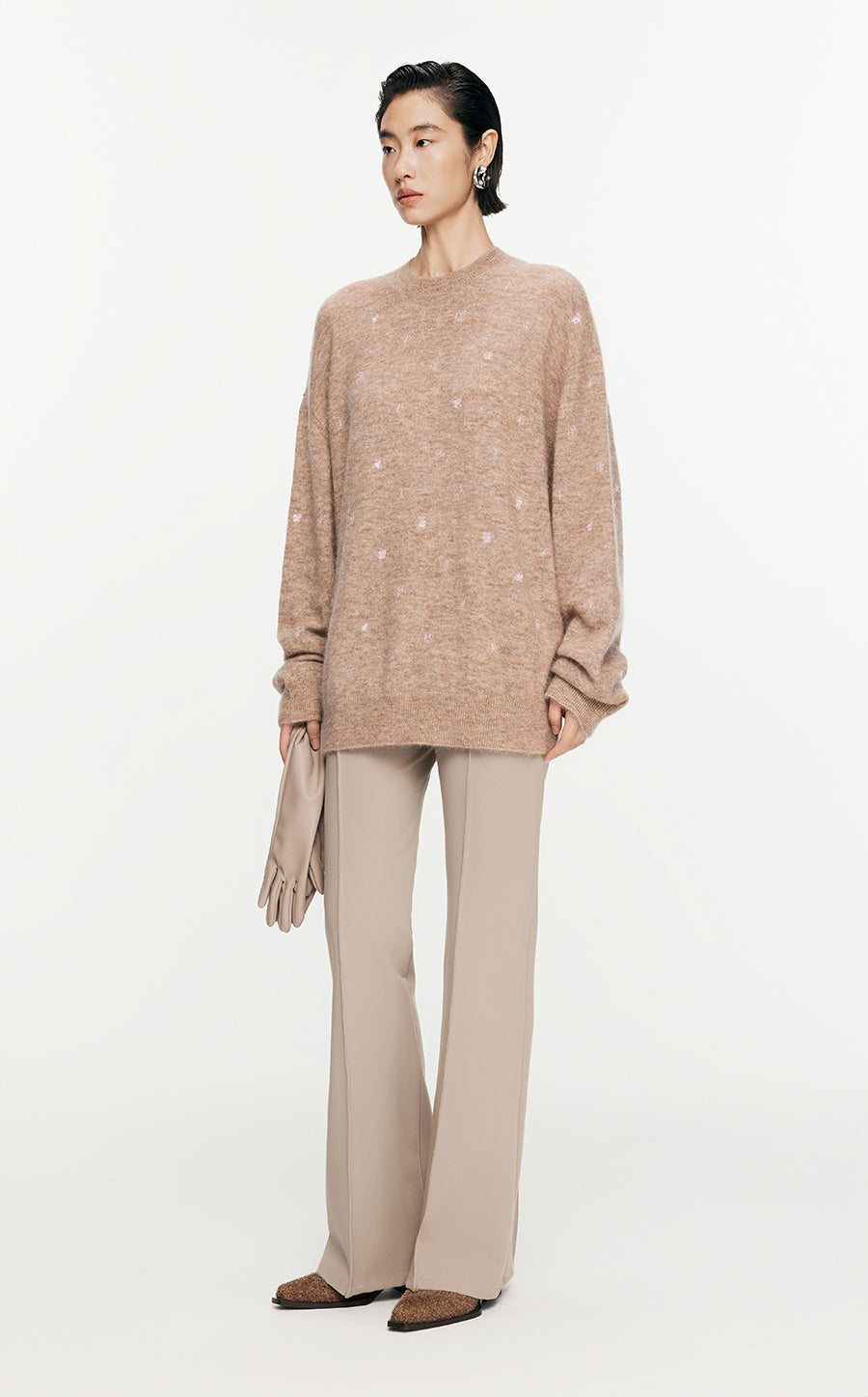 Sweater/JNBY Oversize Long-sleeved Pullover Sweater