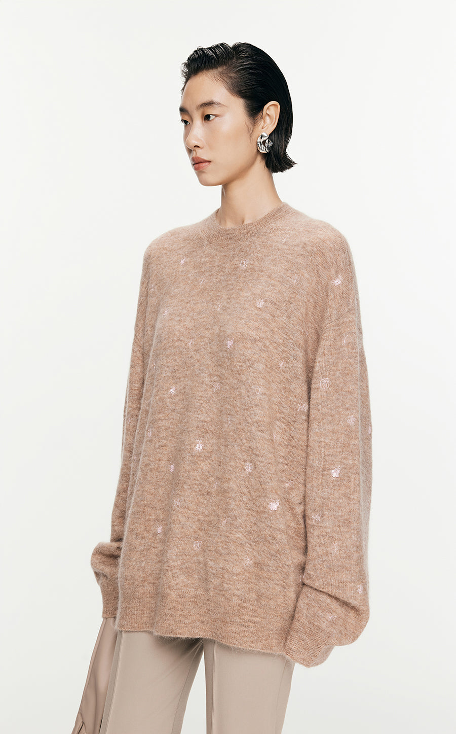 Sweater/JNBY Oversize Long-sleeved Pullover Sweater