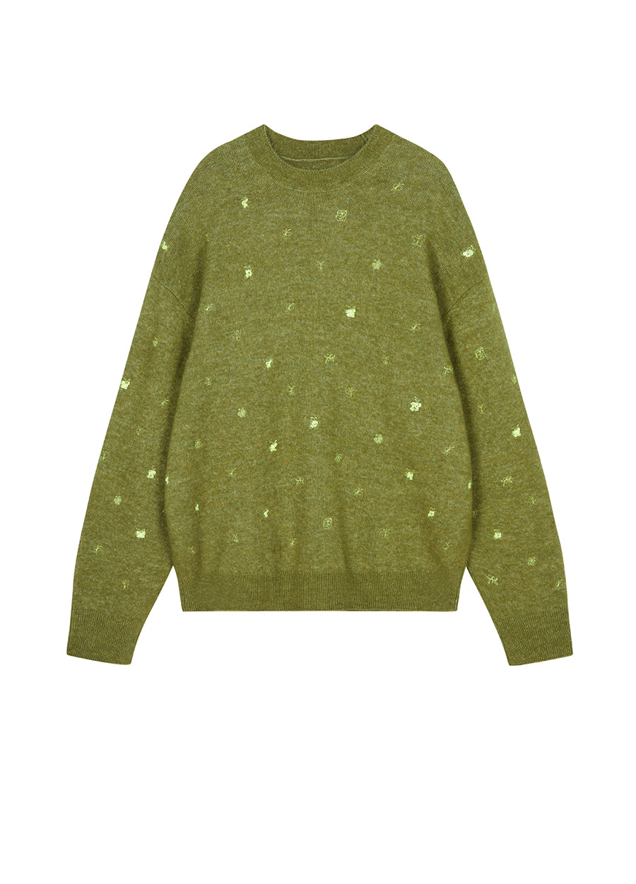 Sweater/JNBY Oversize Long-sleeved Pullover Sweater