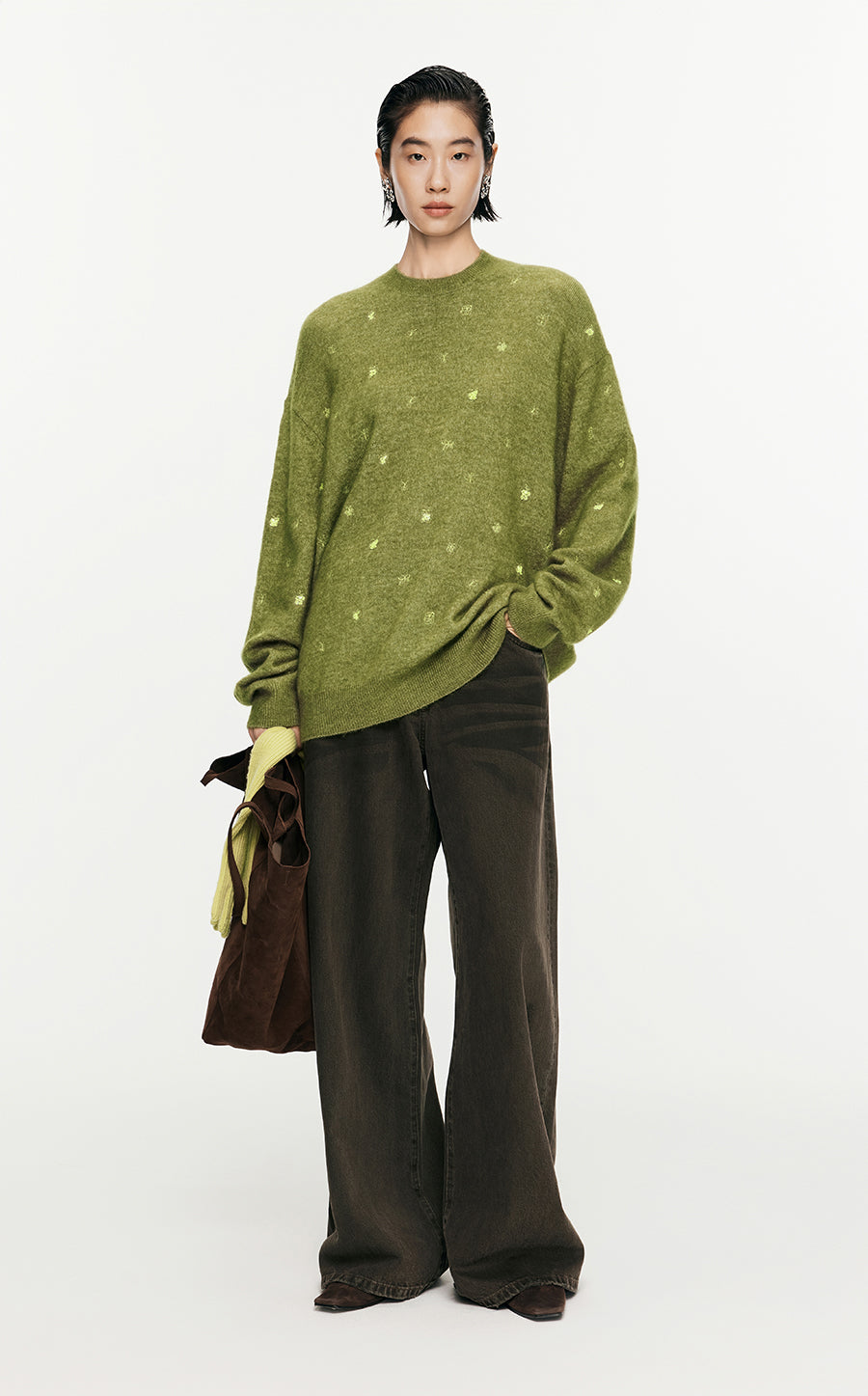 Sweater/JNBY Oversize Long-sleeved Pullover Sweater