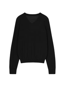 Sweater/JNBY V-neck Long-sleeved Pullover Knitted Sweater