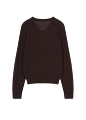 Sweater/JNBY V-neck Long-sleeved Pullover Knitted Sweater