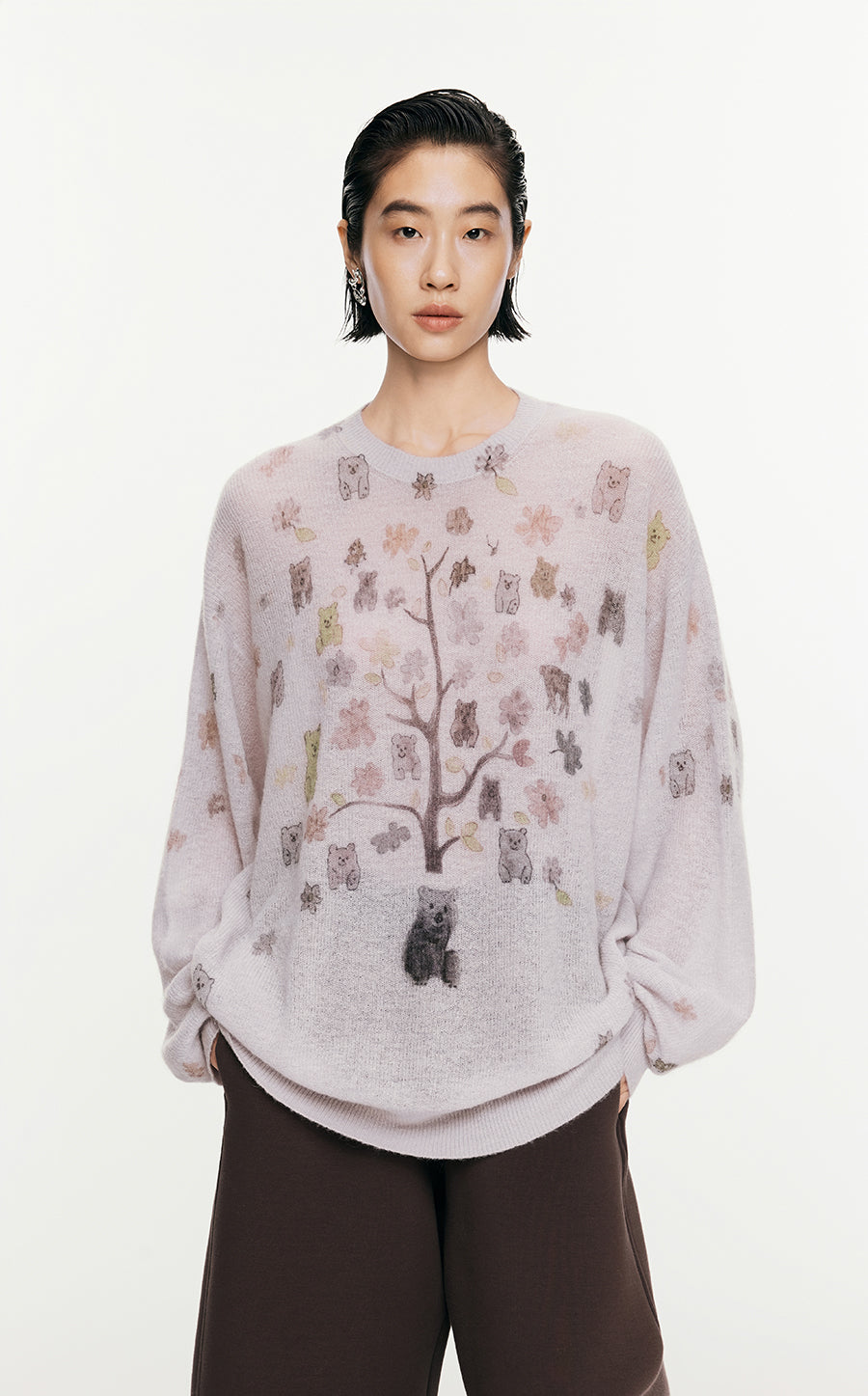 Sweater/JNBY Printed Long-sleeved Pullover Sweater