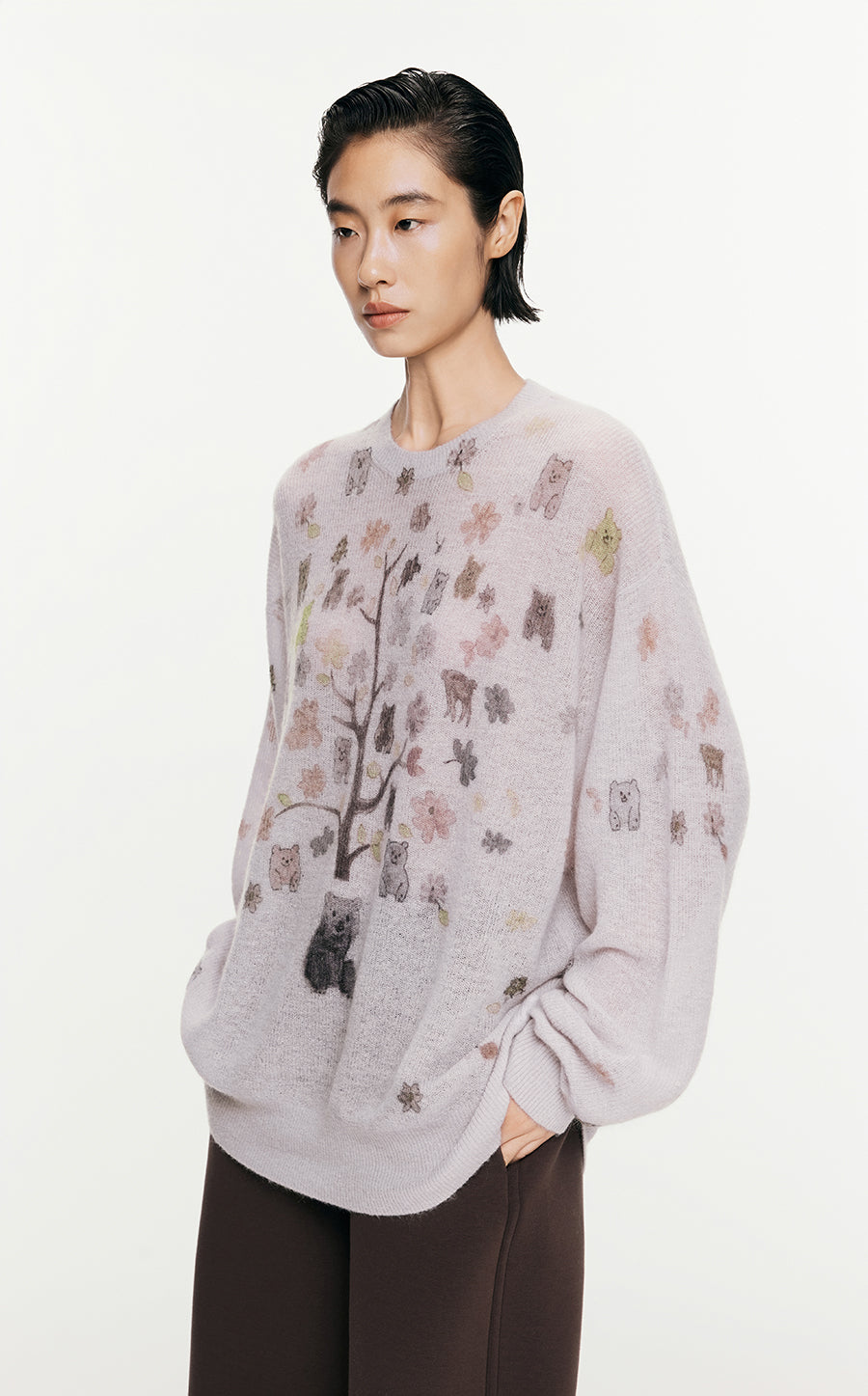 Sweater/JNBY Printed Long-sleeved Pullover Sweater