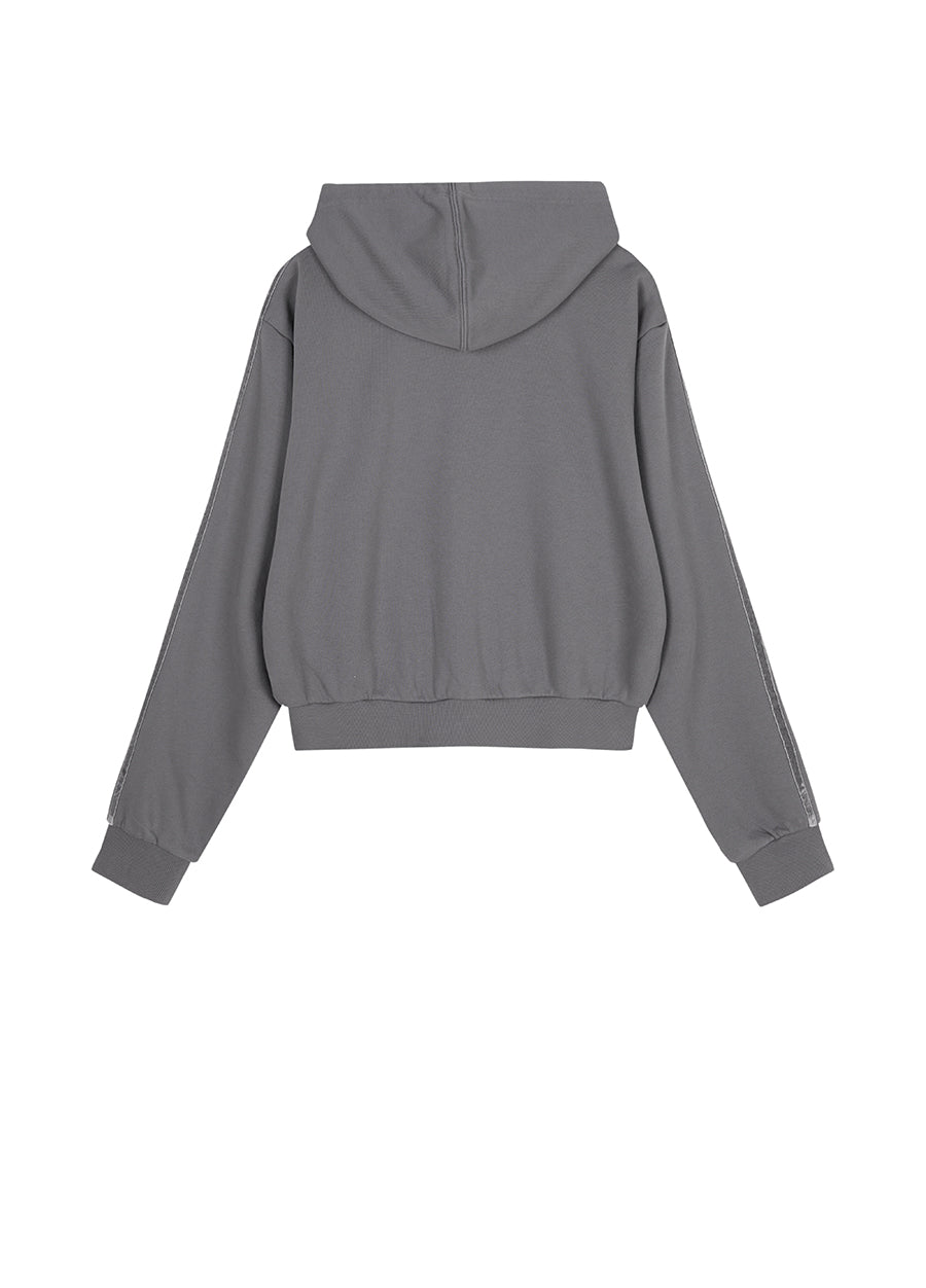 Hoodies/JNBY Loose Fitting Zipper Cardigan Hoodies