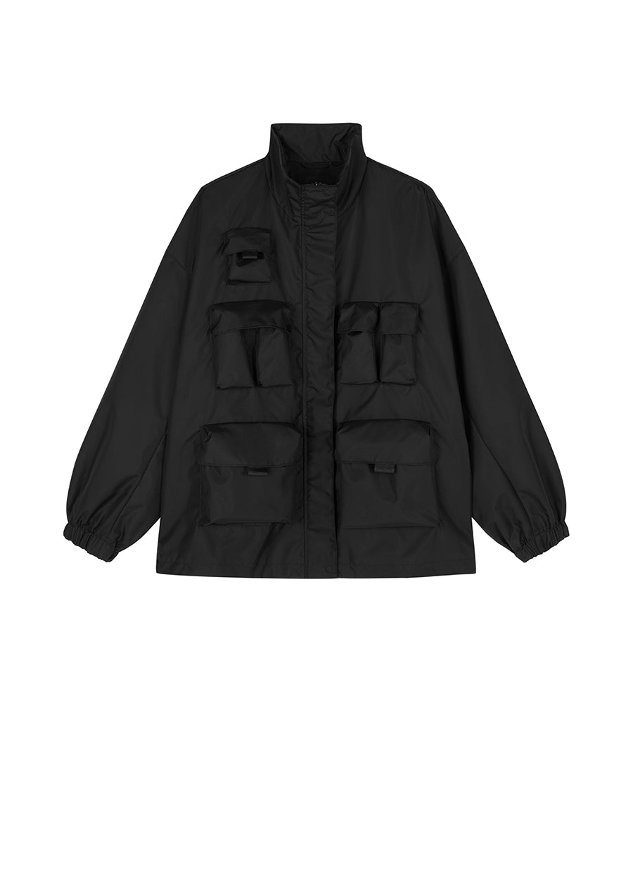 Jacket/JNBY Plain Weave Oversize Drawstring jacket