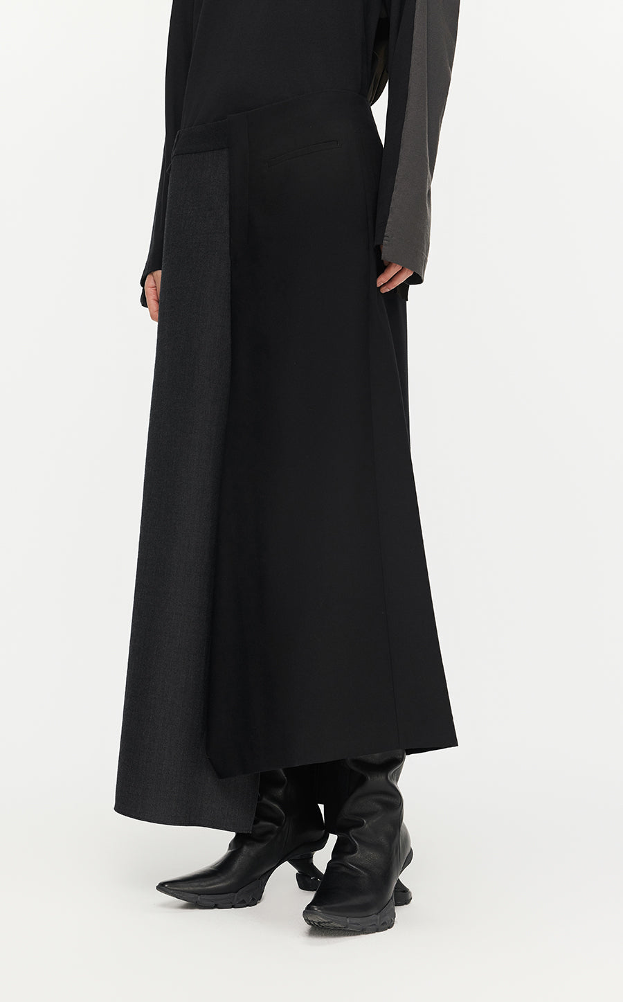 Skirt/JNBY A-line Loose Fitting Calf-length Skirt