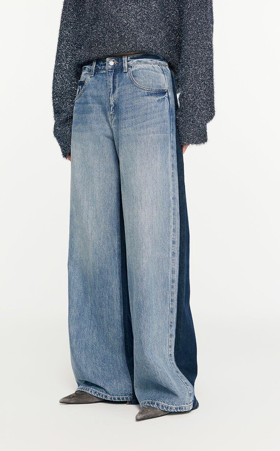 Jeans/JNBY Flared  Loose Fitting Jeans