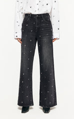 Jeans/JNBY Loose Fitting Embroidered Denim Jeans