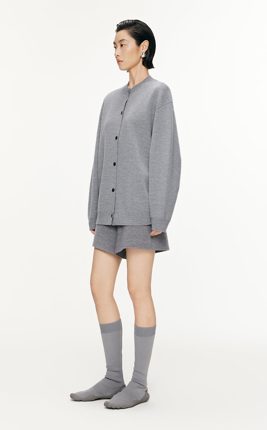 Sweater / JNBY Relaxed Wool H-shape Cardigan