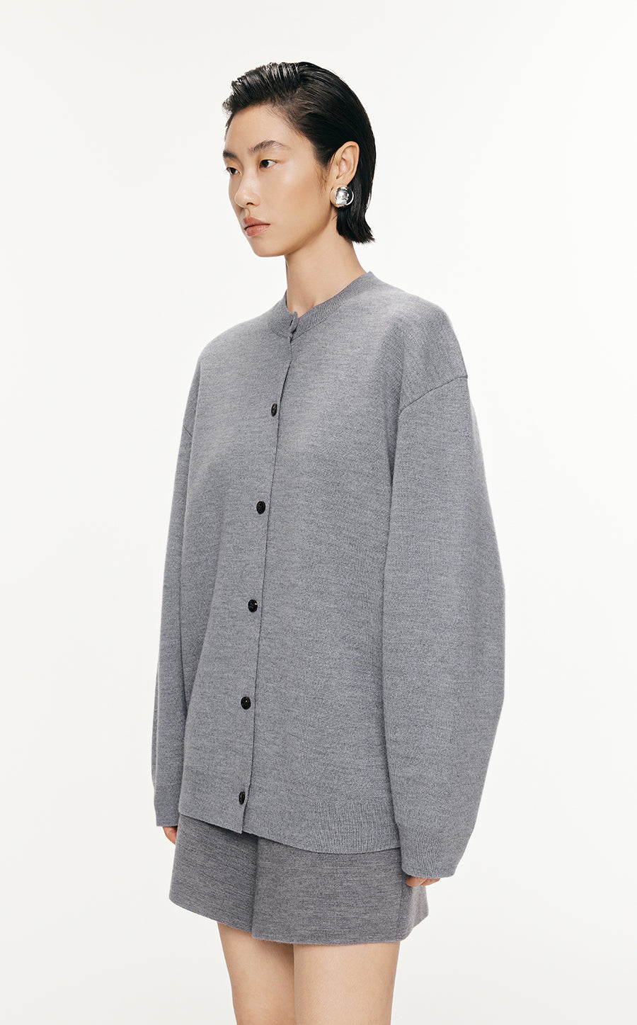 Sweater / JNBY Relaxed Wool H-shape Cardigan