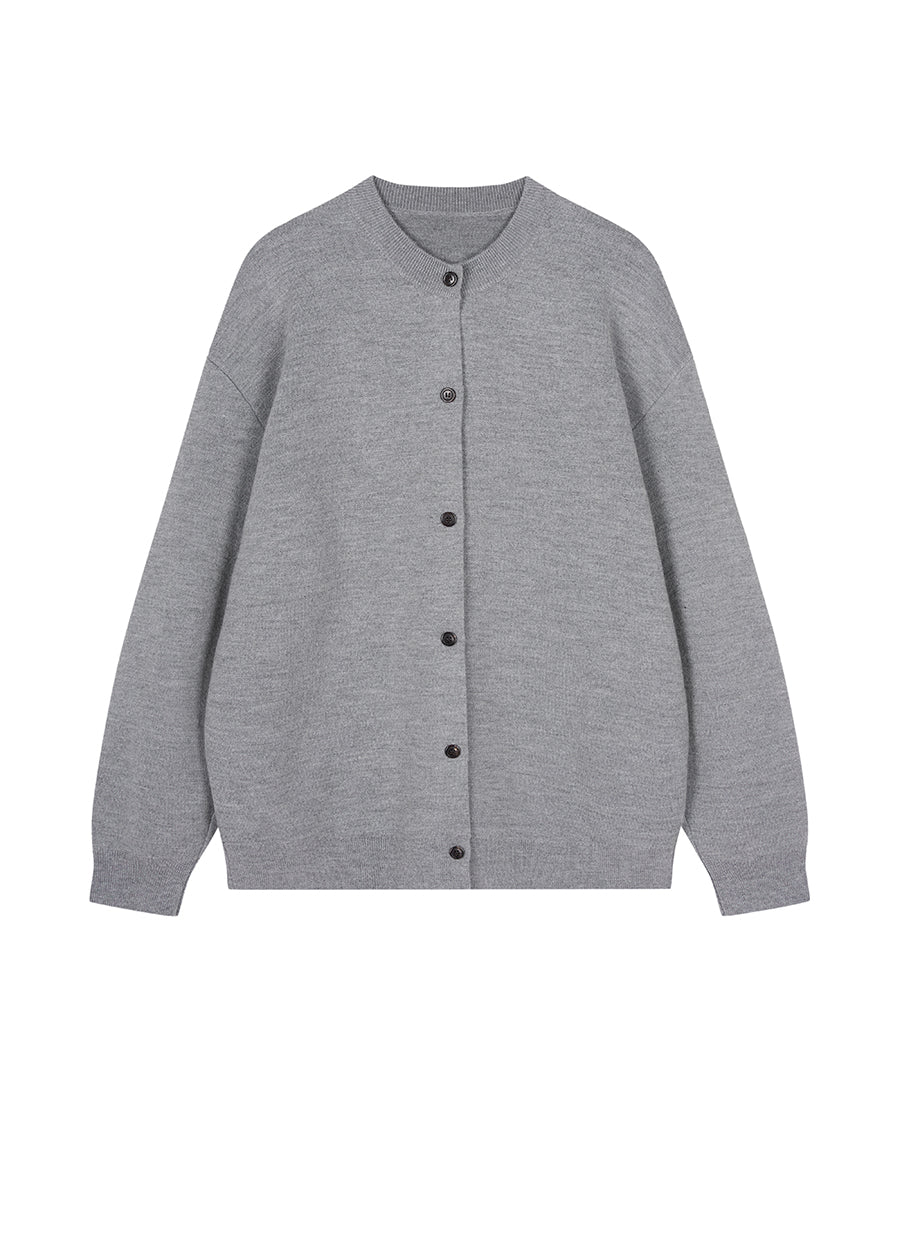 Sweater / JNBY Relaxed Wool H-shape Cardigan