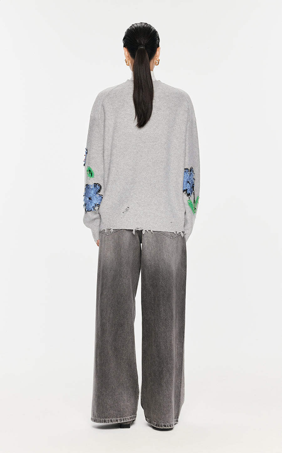 Sweater / JNBY  Floral-pattern Oversize Jumper