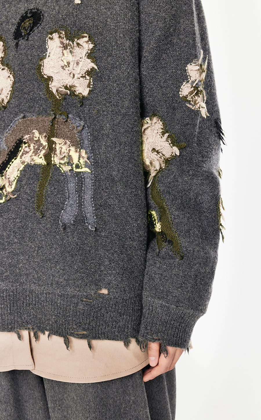 Sweater / JNBY  Floral-pattern Oversize Jumper