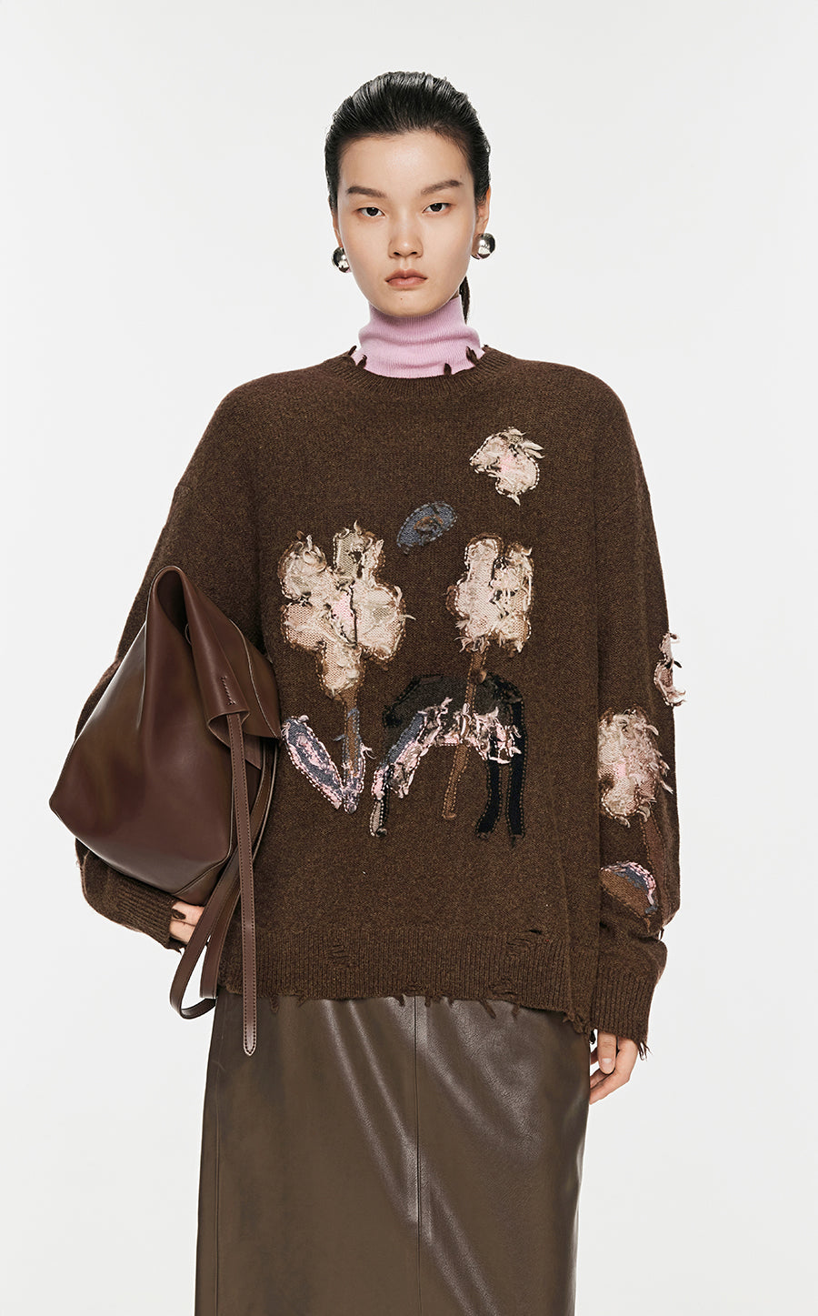 Sweater / JNBY  Floral-pattern Oversize Jumper