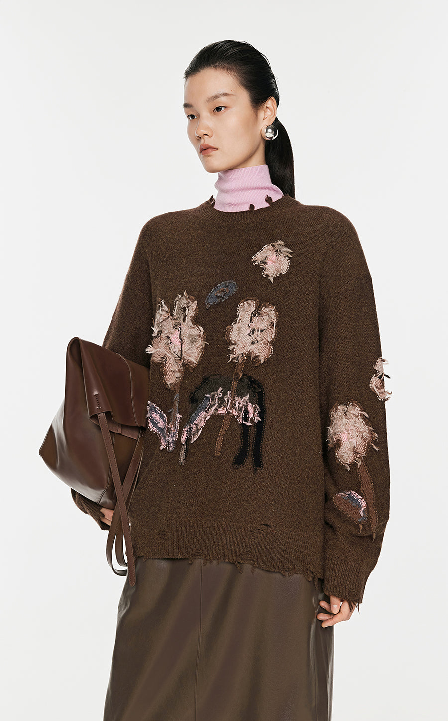 Sweater / JNBY  Floral-pattern Oversize Jumper